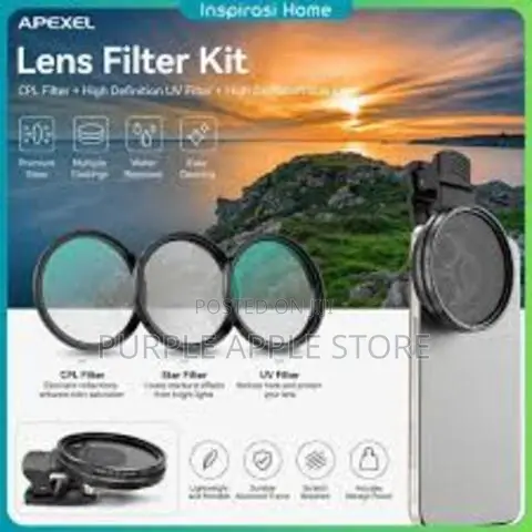 Apexel 67fl3s 3-in-1 Filter Kit Clip (67 Mm)