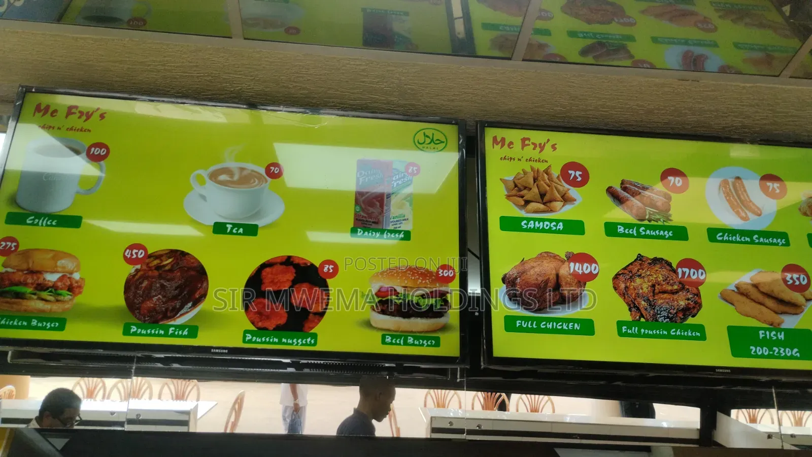 Digital Menu System.
