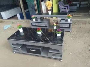 Elite Coffee Table Gray and Tv Stand With Led Lights