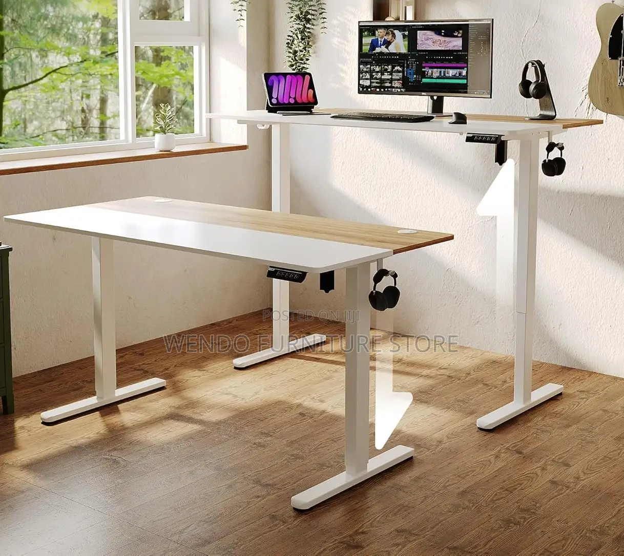 Office Desk 1200mm Electric Home Offices Adjustable Sit Stand Table