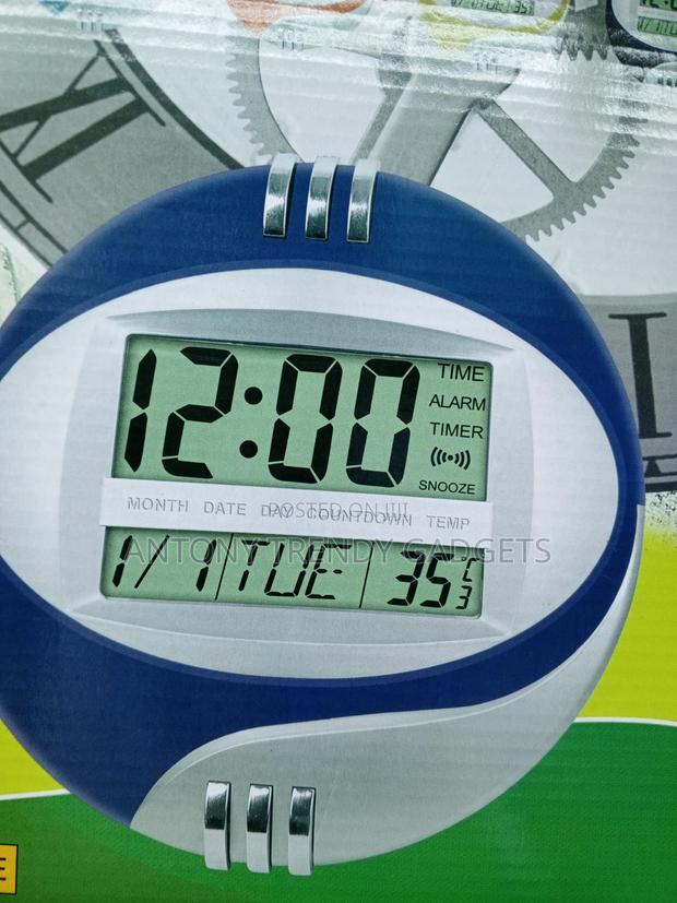 Kadio 3885n LCD Digital Wall Clock With Alarm Temperature - thumbnail 2