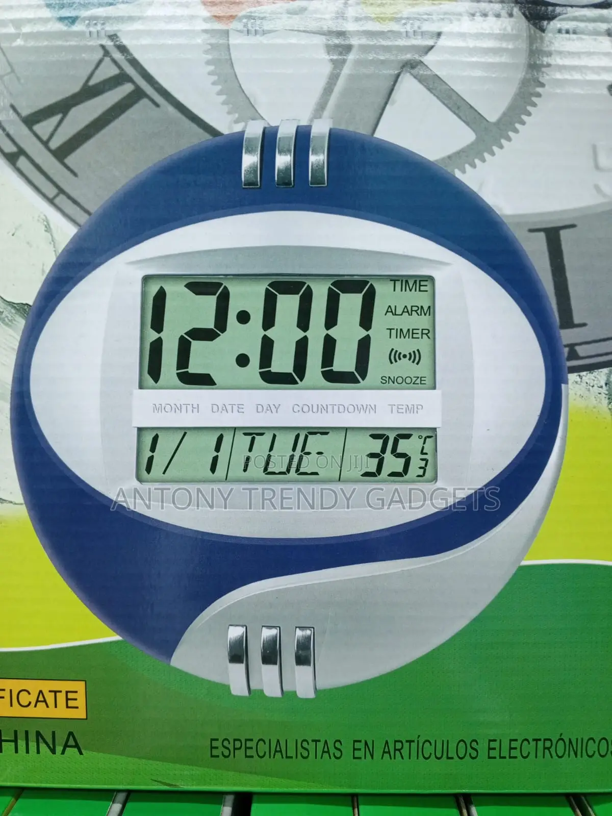 Kadio 3885n Jumbo Display Digital Clock Calendar Alarm