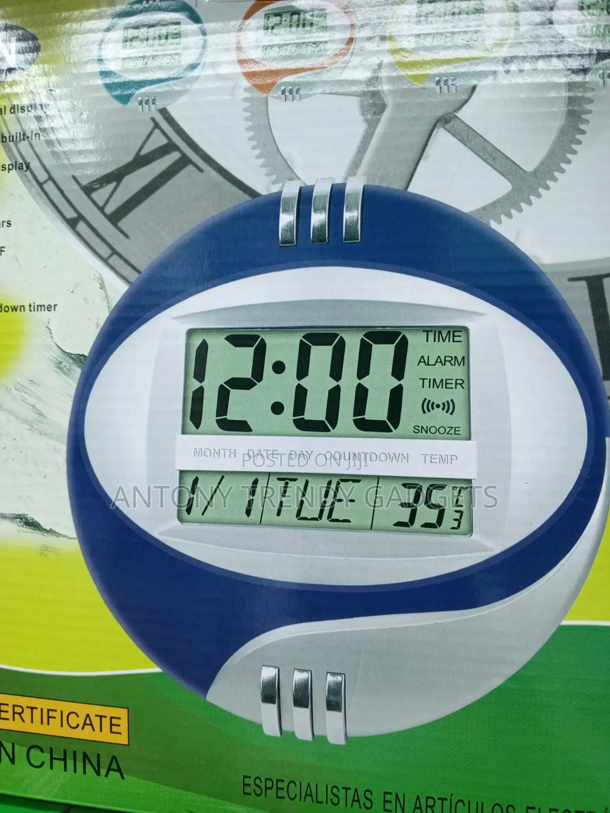 Kadio 3885n Jumbo Display Digital Clock Calendar Alarm