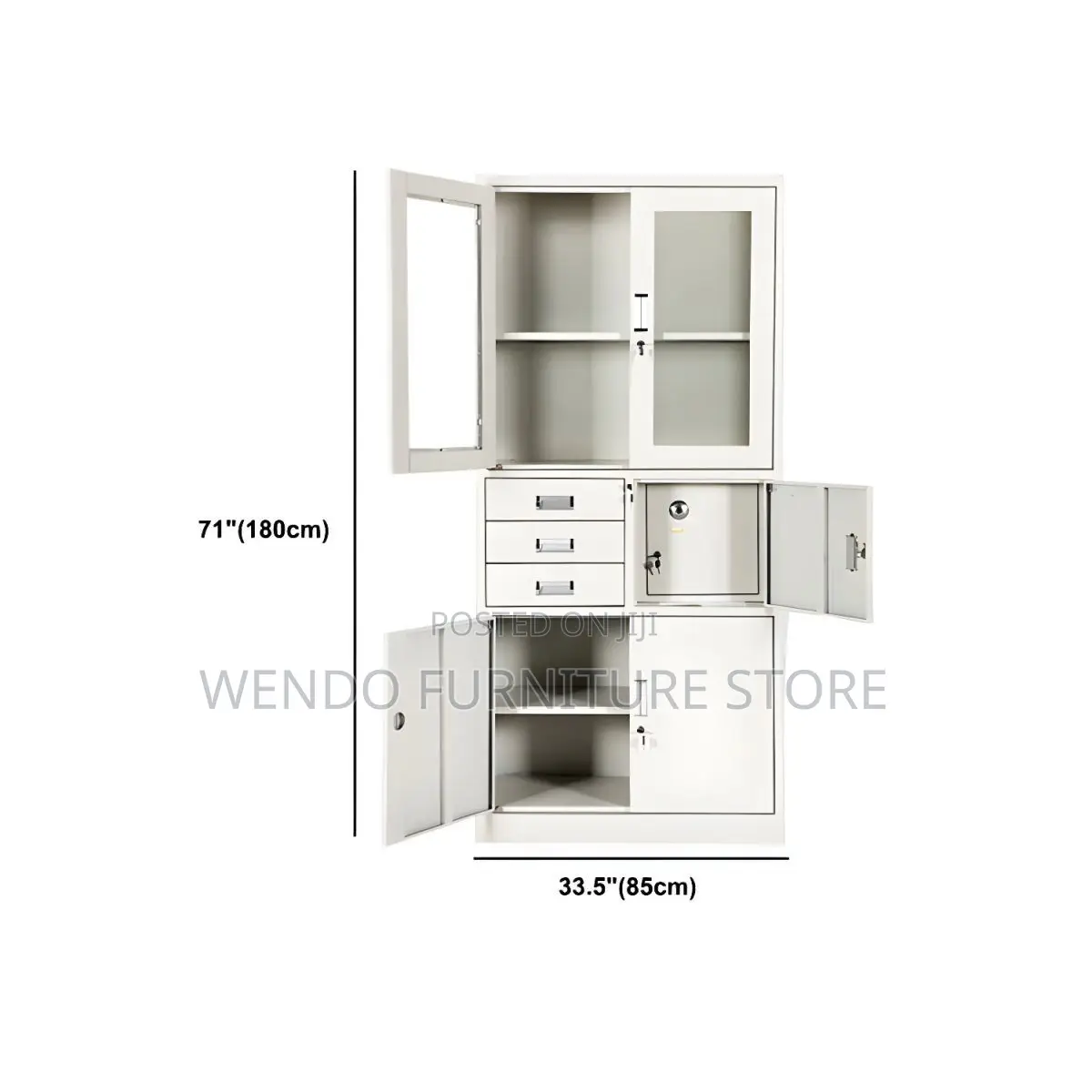 Office Cabinet; Two Doors Modern Cabinet With Safe