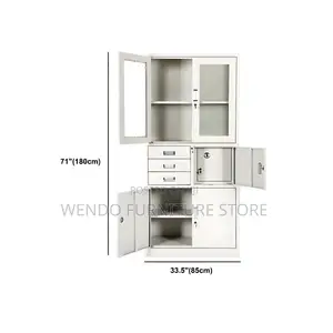 Office Cabinet; Two Doors Modern Cabinet With Safe