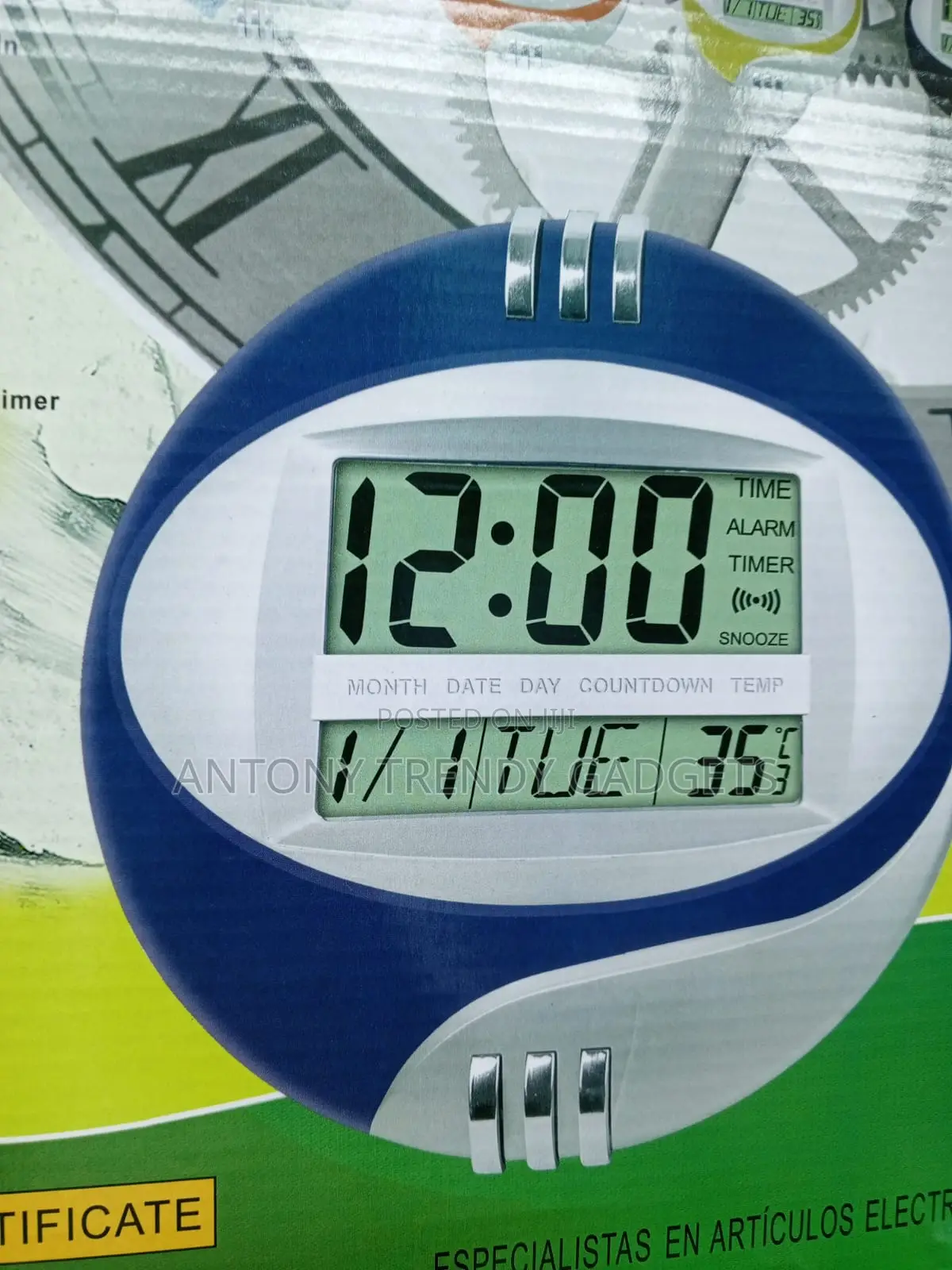 Kadio 3885n Digital Alarm Clock With Calendar Temperature