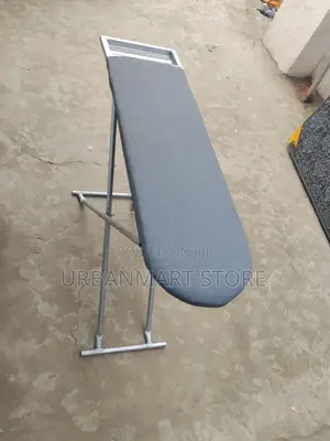 Heavy Duty Metallic Ironing Board With Iron Holder