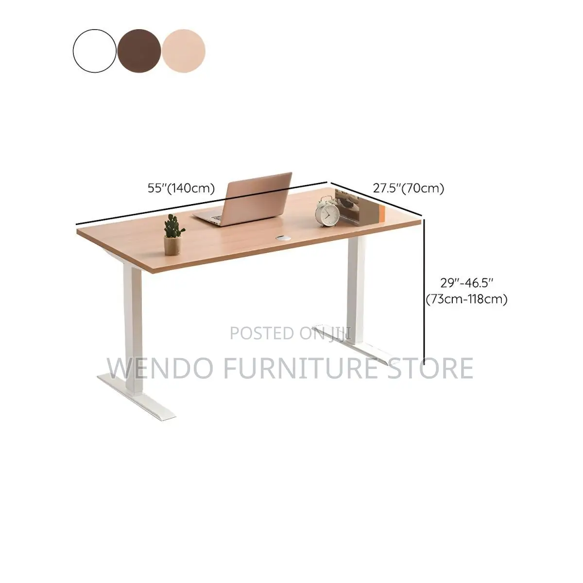 Office Desk; 140cm Modern Adjustable Home Office Electric Table