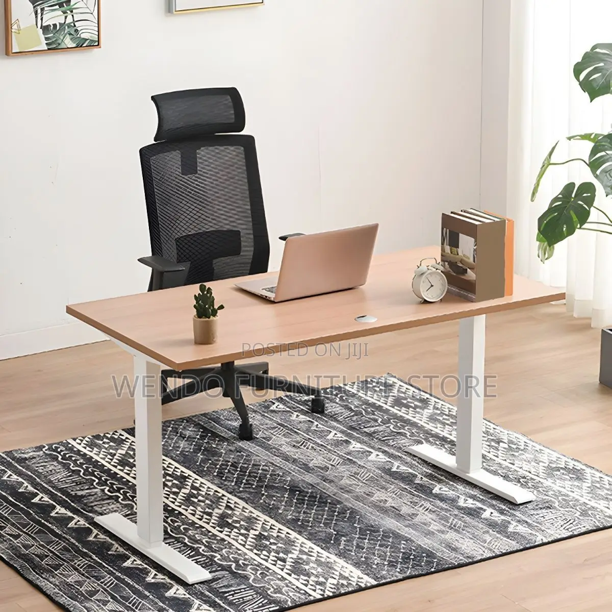 Office Desk; 140cm Modern Adjustable Home Office Electric Table