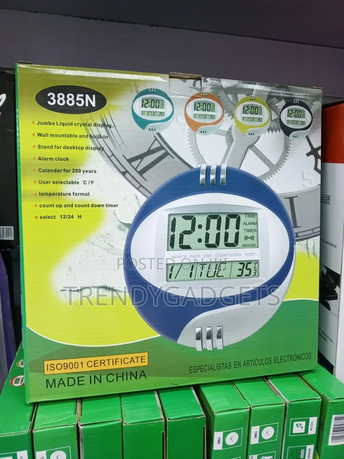Kadio 3885n Digital Clock Large LCD Display Alarm Calendar