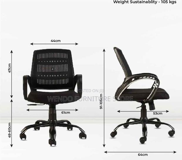 Office Chairs; Swivel Ergonomic Adjustable Office Chairs - thumbnail 4