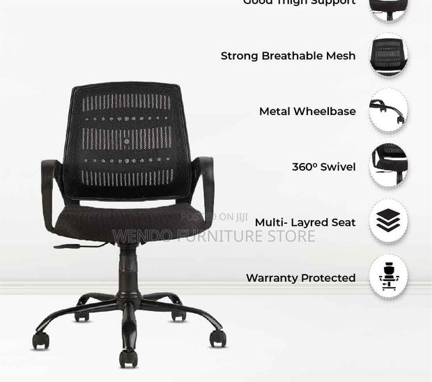 Office Chairs; Swivel Ergonomic Adjustable Office Chairs - thumbnail 5