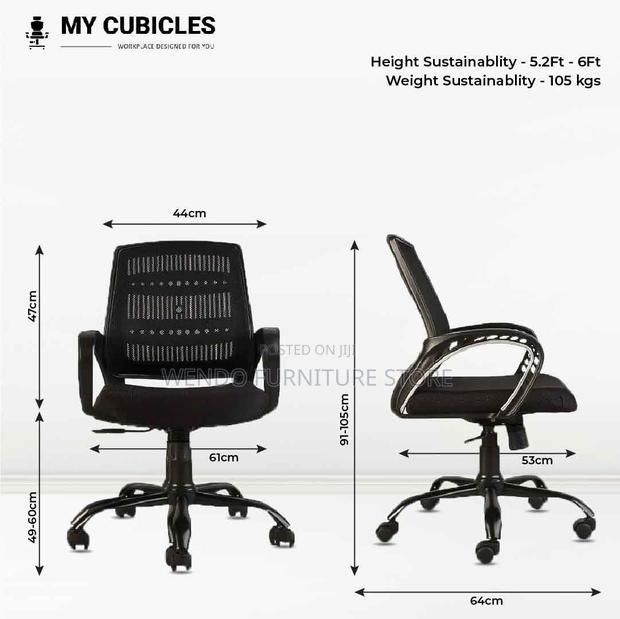 Office Chairs; Swivel Ergonomic Adjustable Office Chairs - thumbnail 6