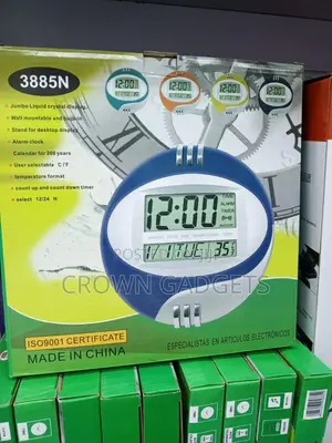 Kadio 3885n LCD Wall Clock Alarm Calendar Thermometer