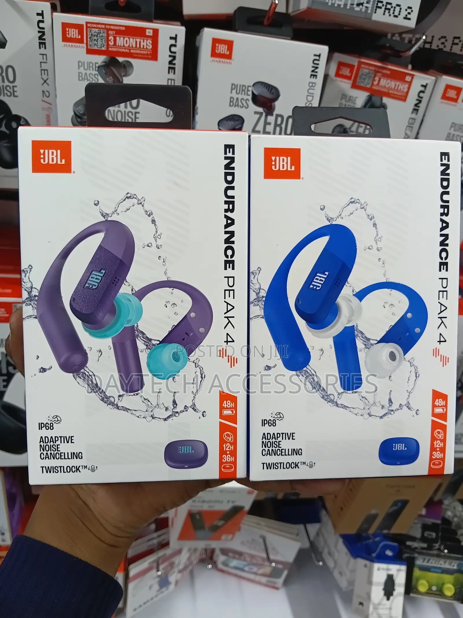 JBL Endurance Peak 4 True Wireless Noise-Canceling Sport Earbuds.
