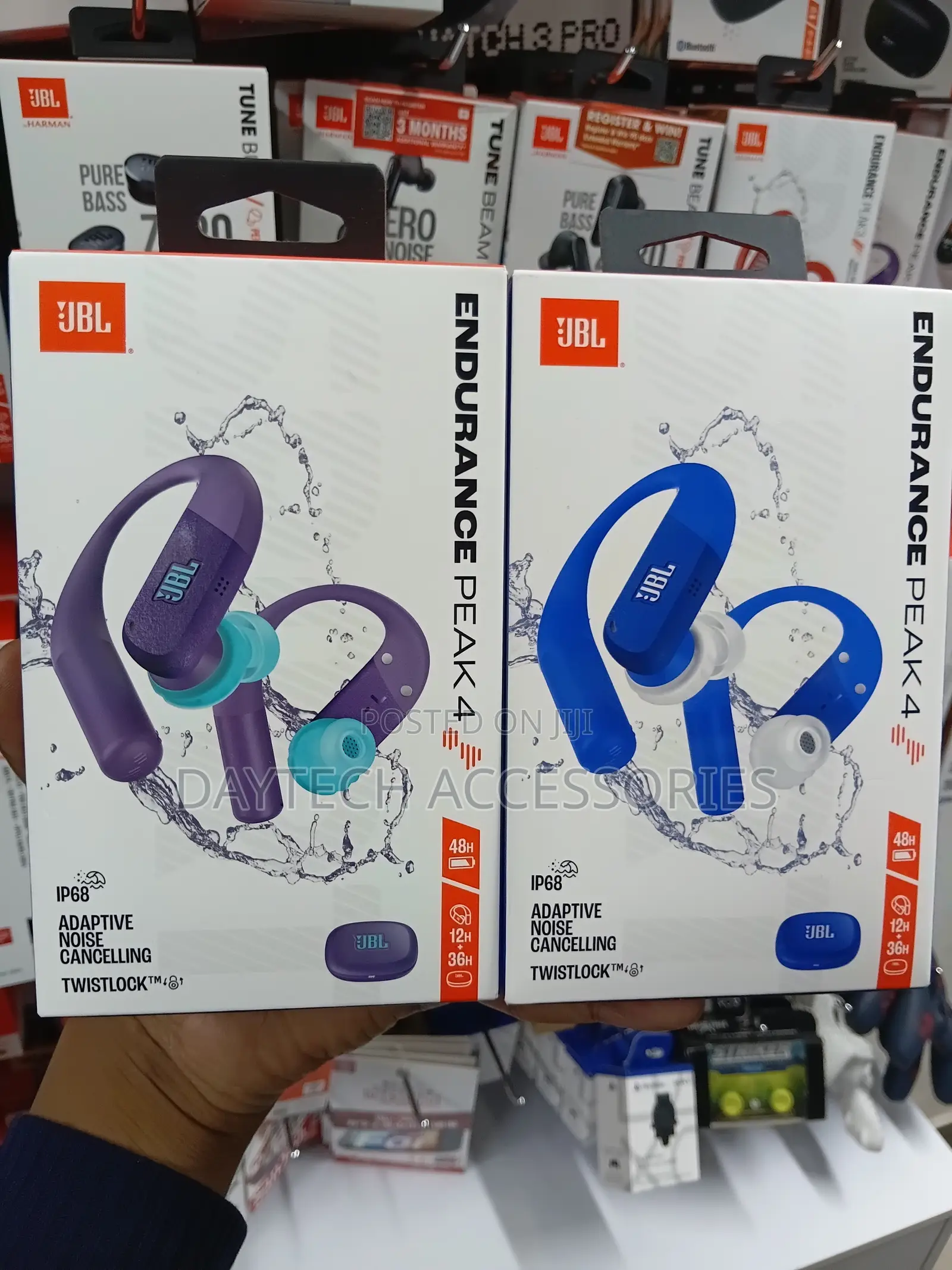JBL Endurance Peak 4 True Wireless Noise-Canceling Sport Earbuds.