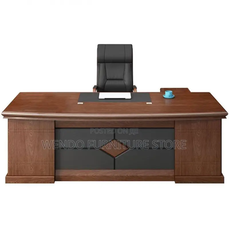 Office Desk; 1800mm Mahogany Executive Office Desks