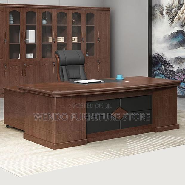 Office Desk; 1800mm Mahogany Executive Office Desks - thumbnail 3