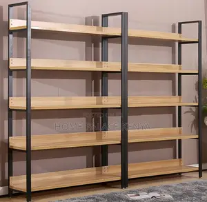 Storage Rack: Stylish 5-Tier Wooden Water Resistant Storage Shelf Unit