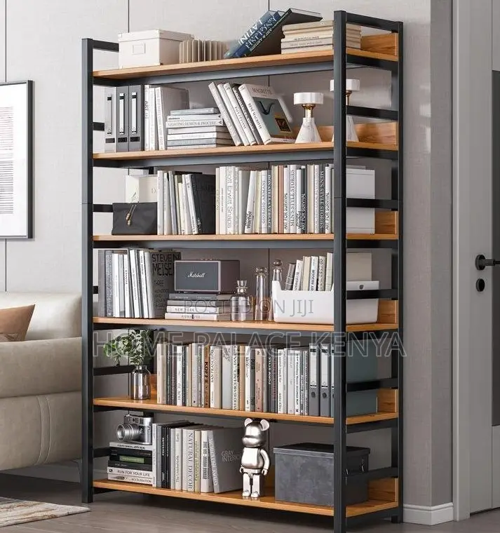 Storage Rack: Stylish 5-Tier Wooden Water Resistant Storage Shelf Unit
