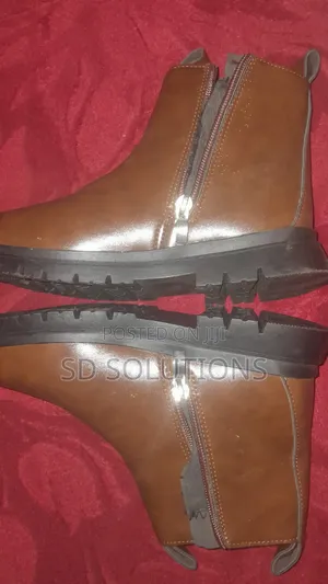 Tan Cognac Leather Ankle Boot