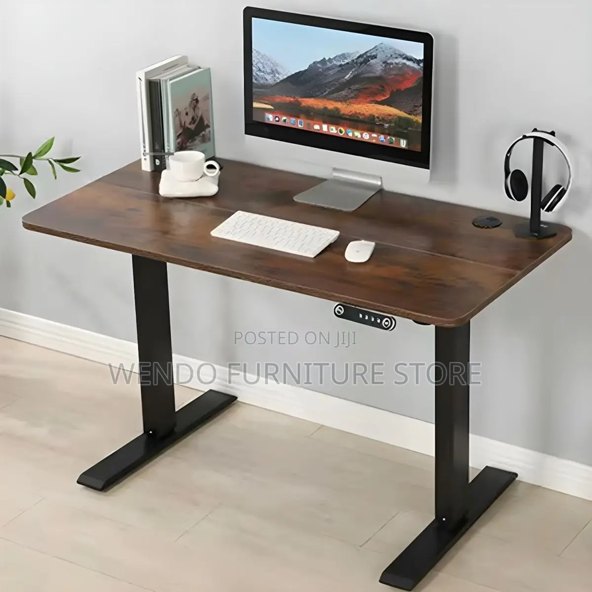 Office Desk; 1600mm White Ergonomic Electric Home Office Desks