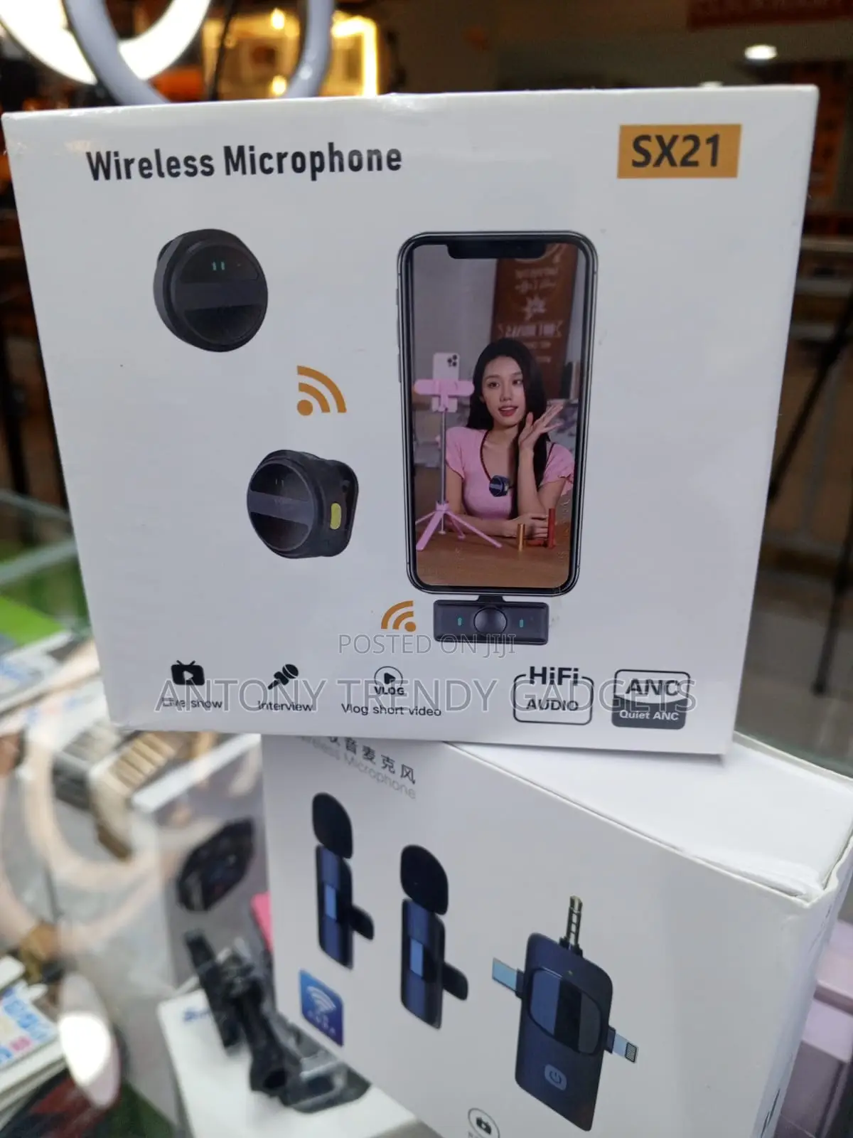 Sx21 Wireless Clip Microphone for Android Phones and Recording