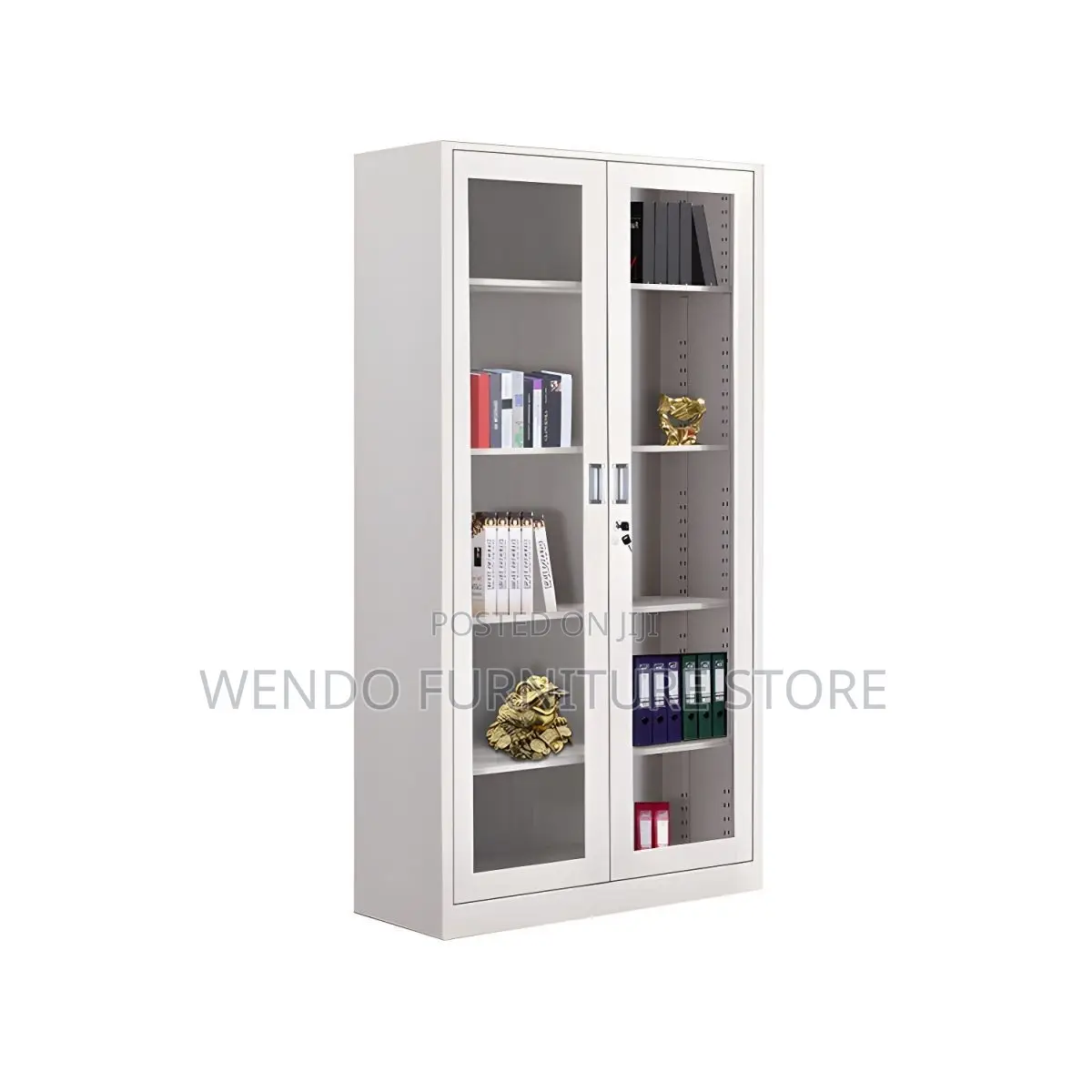 Office Cabinet; Two Doors Front Glass View Office Filing Cabinet