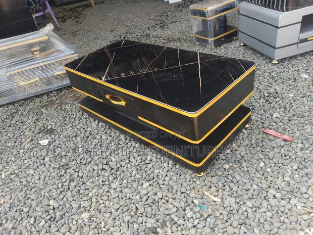 Black Gold Elegance Coffee Table