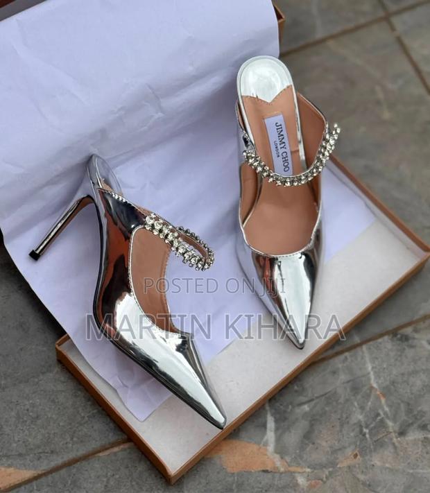 Jimmy Choo Wetlook Slip-on Heels - thumbnail 3
