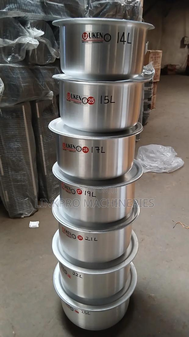 Uken Heavy Duty Aluminium Sufurias From 14,15,17,19,21,23,25 Litres