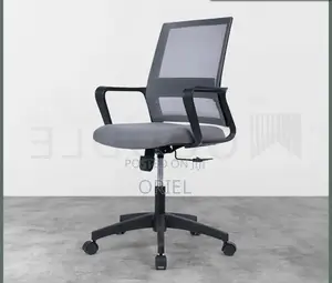 Office Chair : Ergonomic Mid-Back Office Swivel Gray Chair