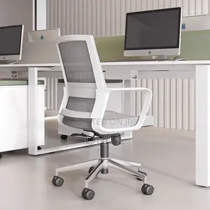 Office Chair : Ergonomic Mid-Back Office Swivel Gray Chair