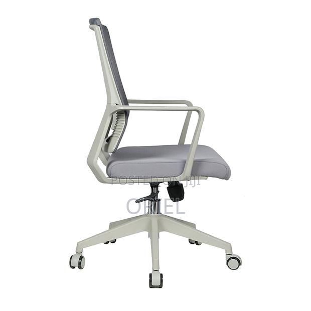 Office Chair : Ergonomic Mid-Back Office Swivel Gray Chair - thumbnail 6