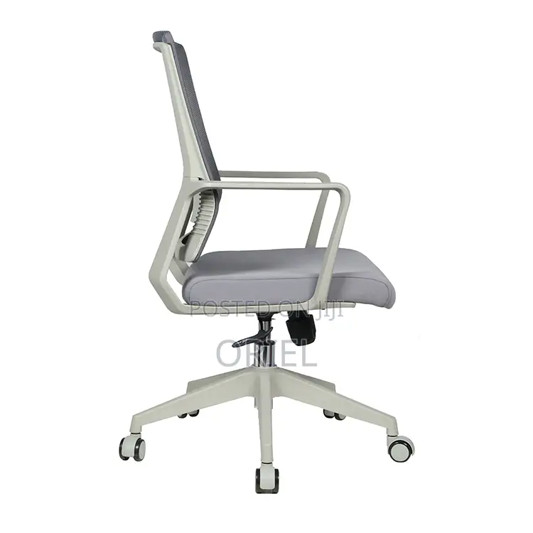 Office Chair : Ergonomic Mid-Back Office Swivel Gray Chair