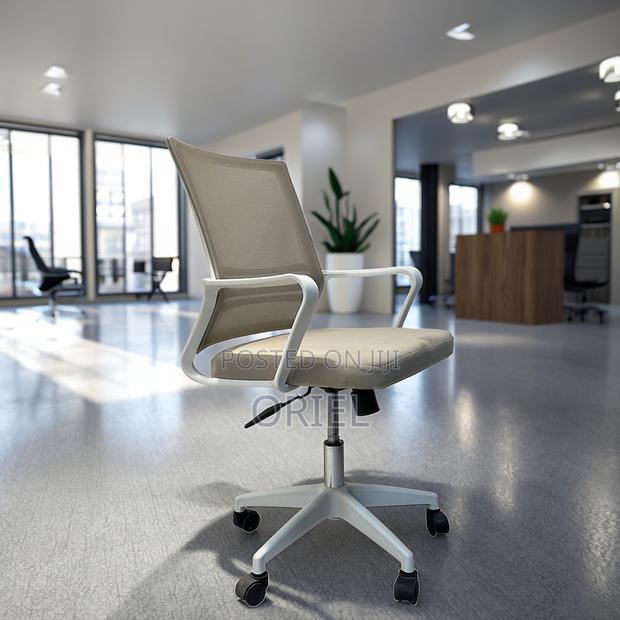 Office Chair : Ergonomic Mid-Back Office Swivel Gray Chair - thumbnail 16