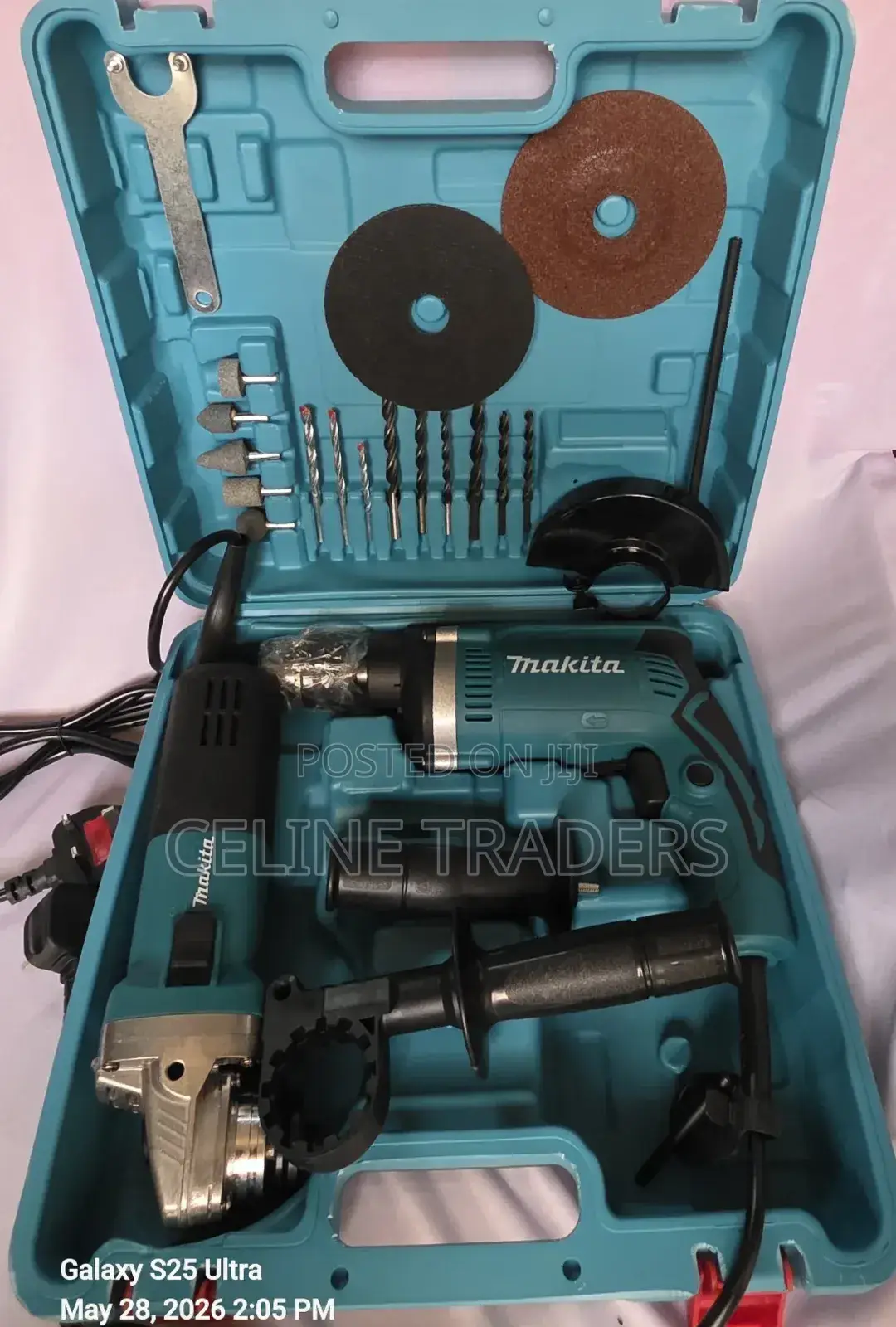 Makita Combo Set- Angle Grinder Drill Machine 710w+Other Accessories
