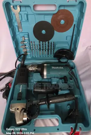 Makita Combo Set- Angle Grinder Drill Machine 710w+Other Accessories