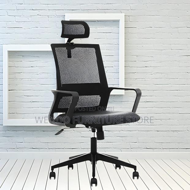 Office Chairs; High Back Ergonomic Swivel Fabric Office Chairs - thumbnail 3