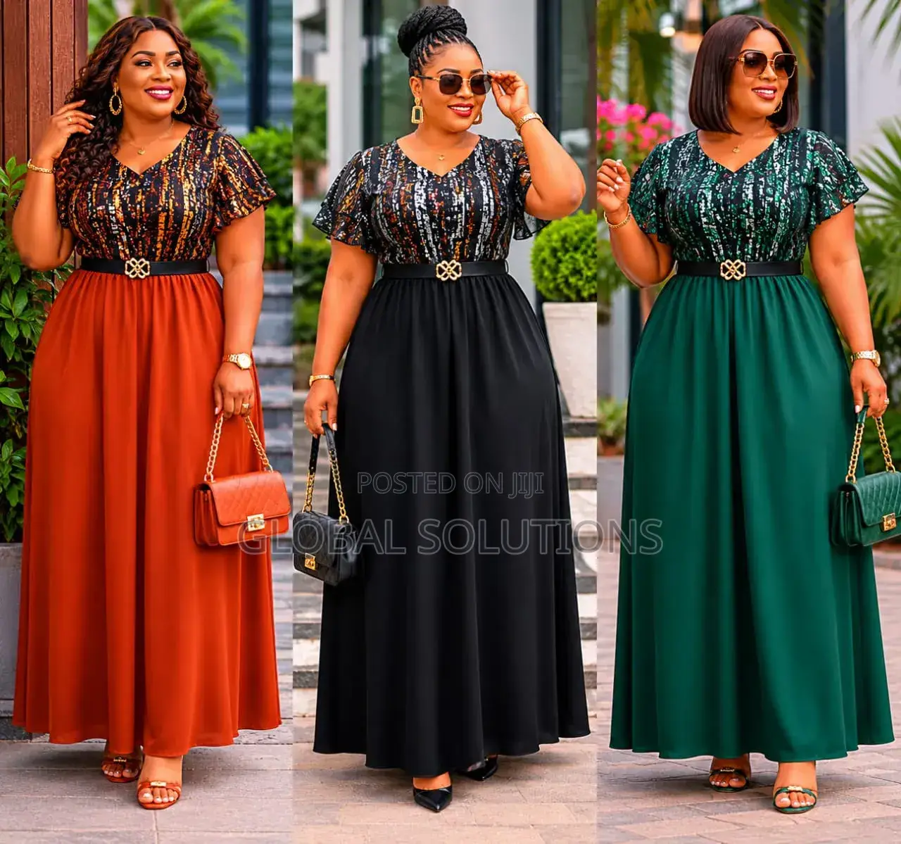 Premium Quality Turkish-Style Maxi Dresses With Belted Waists