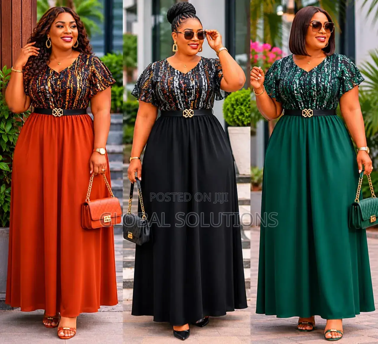 Premium Quality Turkish-Style Maxi Dresses With Belted Waists
