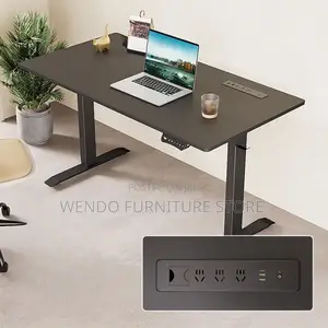 Office Desk 120cm Black Ergonomic Electric Offices Standing Table