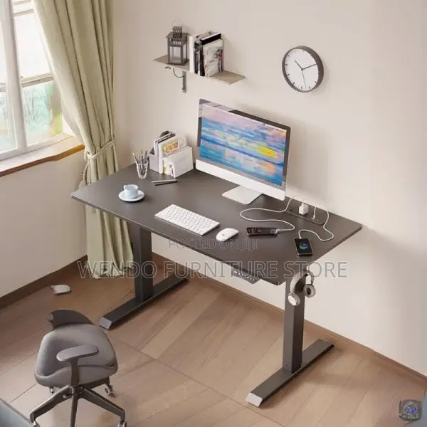 Office Desk 120cm Black Ergonomic Electric Offices Standing Table