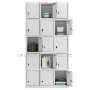 15-door's White Gym Locker Storage.