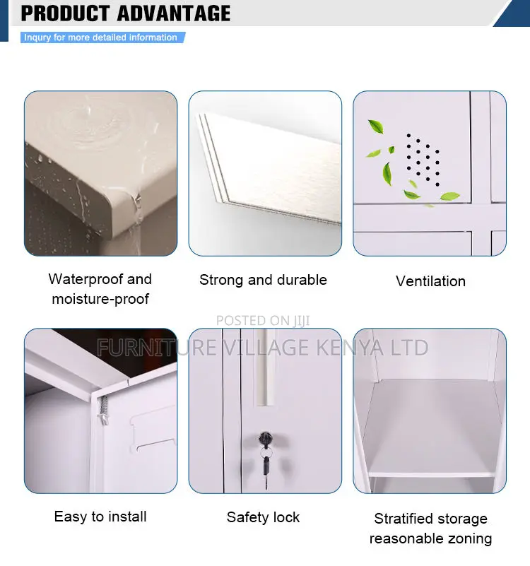 15-door's White Gym Locker Storage.