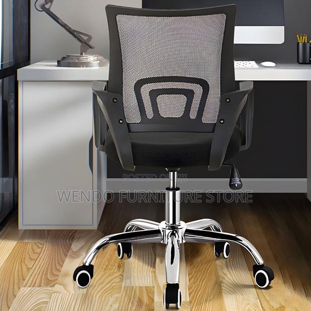 Office Chairs; Mesh Office Swivel Mid Back Cvver Chairs - thumbnail 7