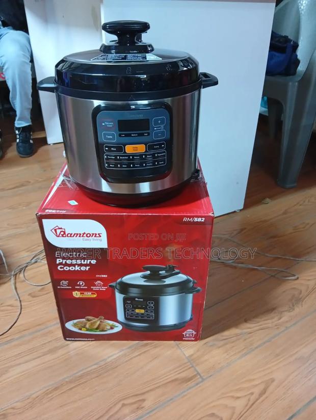 Ramtons Rm/582-Electric Pressure Cooker- Black (1yr Wrty)