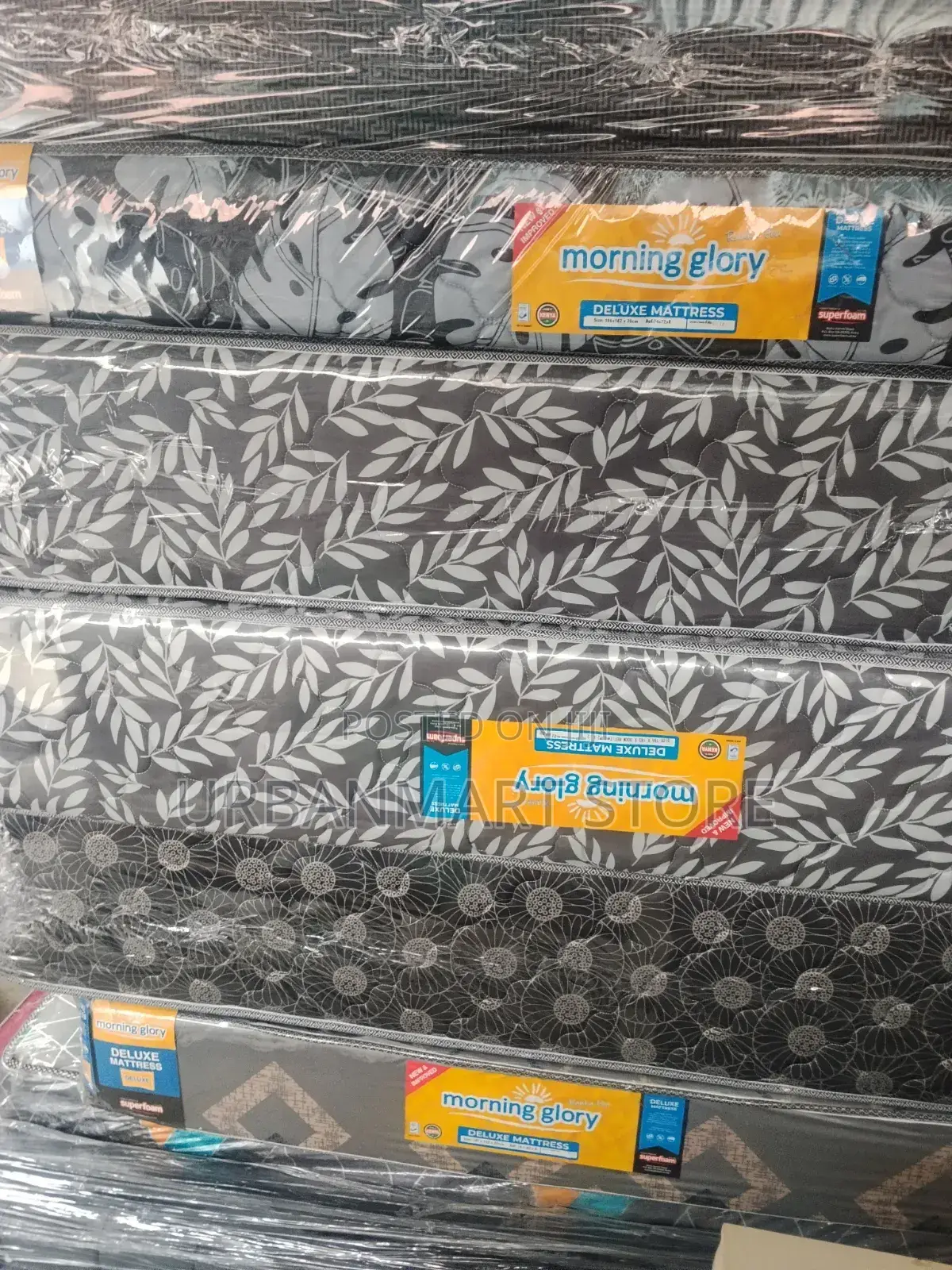 Morning Glory Superfoam Mattress 6x6 12 Inch Quilted