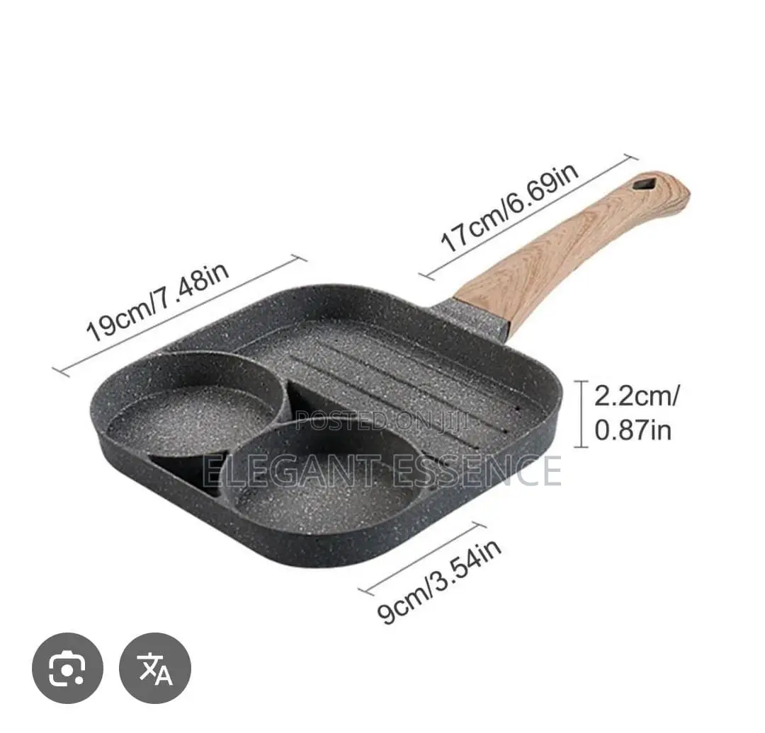 High Quality Heavy Granite Non-Stick 3 Slot or 4 Slot Egg Pan