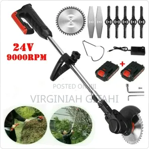 Rechargeable 2 Battery 9 Blades Lawn Lower Grass N Bush Cutter